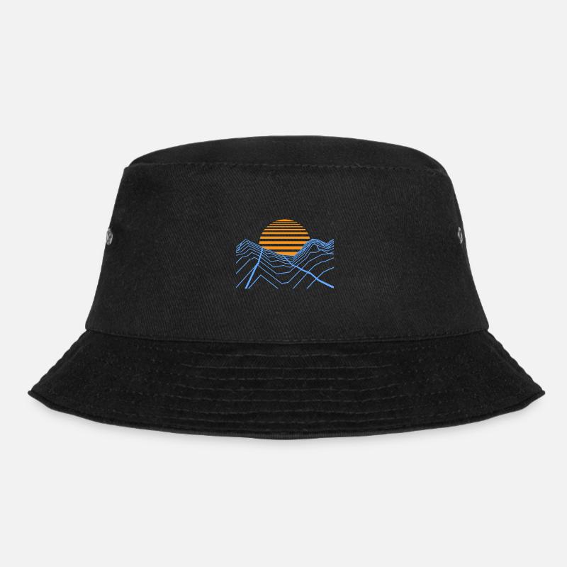 Retrowave Synthwave 80s Design - Bucket Hat - Schwarz