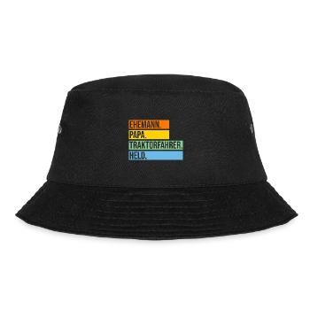 Trecker Landwirt Bauer Papa Vater Landwirtschaft T - Bucket Hat - Schwarz - Vorne - Lela (165cm)