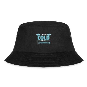 Wetterfrosch | Meteorologe | Britisches Wetter - Bucket Hat - Schwarz - Vorne - Lela (165cm)