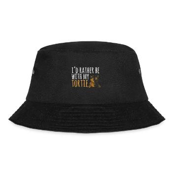 Schildpatt Katze Tortoiseshell Cat Tortie - Bucket Hat - Schwarz - Vorne - Lela (165cm)