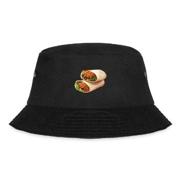 Döner Wrap Dürüm Culinary Street Food Design - Bucket Hat - black - Front - Lela (165cm)