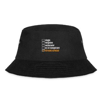 Alpaka - Bucket Hat - Schwarz - Vorne - Lela (165cm)