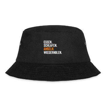 Angel Fischen Angeln Angler - Bucket Hat - Schwarz - Vorne - Lela (165cm)