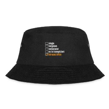 Beziehungsstatus Entenliebhaber Tiermotiv Ente - Bucket Hat - Schwarz - Vorne - Lela (165cm)