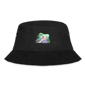 Leben des Axolotl Design für Axolotl-Liebhaber - Bucket Hat - Schwarz - Vorne - Lela (165cm)