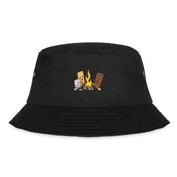 S'more Lagerfeuer Marshmallow Camping - Bucket Hat - Schwarz - Vorne - Lela (165cm)