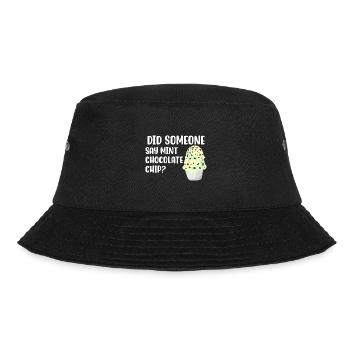 Hat jemand Mint Chocolate Chip gesagt? - Bucket Hat - Schwarz - Vorne - Lela (165cm)