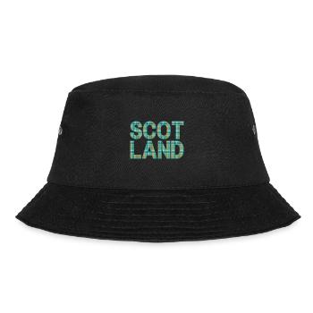 Schottland Tartan Schriftzug Dudelsack Highlands - Bucket Hat - Schwarz - Vorne - Lela (165cm)
