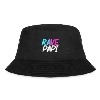 Rave Dad Techno House Electro Festival Hardstyle - Bucket Hat - Schwarz - Vorne - Lela (165cm)