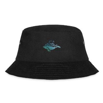 Whale and water - Bucket Hat - black - Front - Lela (165cm)