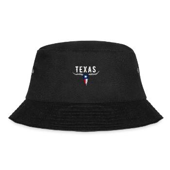 Texas Longhorn Rinder Design für stolze Texaner - Bucket Hat - Schwarz - Vorne - Lela (165cm)