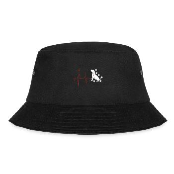 Beagle Heartbeat Lustige Hundehalter Liebhaber - Bucket Hat - Schwarz - Vorne - Lela (165cm)