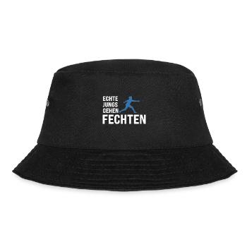 Fechten Fechtsport Fechter Geschenk - Bucket Hat - Schwarz - Vorne - Lela (165cm)