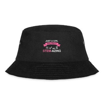 Professorin Steminist Designs für Equality Stem - Bucket Hat - Schwarz - Vorne - Lela (165cm)