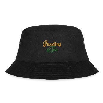 Puzzling and Drinking Tea Relaxing Jigsaw - Bucket Hat - black - Front - Lela (165cm)