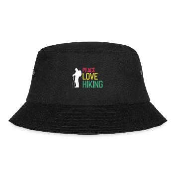 PEACE LOVE HIKING Chemise rétro géniale pour randonneur - Bob - noir - Devant - Lela (165cm)