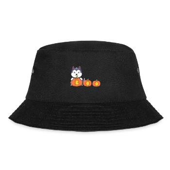 Halloween Hund Kürbis - Bucket Hat - Schwarz - Vorne - Lela (165cm)