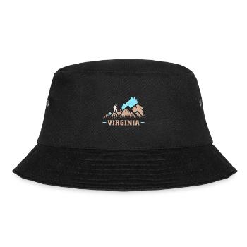 Wandern in Virginia Design für stolze Virginier - Bucket Hat - Schwarz - Vorne - Lela (165cm)