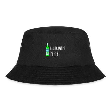 Pfefferminz Likör Pfeffi Vatertag Sauf - Bucket Hat - Schwarz - Vorne - Lela (165cm)