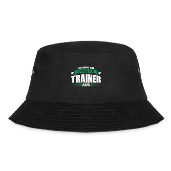 Fußball Trainer Sport Fußballtrainer Geschenk - Bucket Hat - Schwarz - Vorne - Lela (165cm)