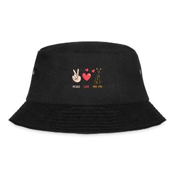 Miniature Pinscher Rehpinscher Min Pin Dog - Bucket Hat - black - Front - Lela (165cm)