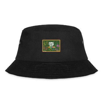 Erste Klasse Einschulung Erstklässler Schulkind - Bucket Hat - Schwarz - Vorne - Lela (165cm)