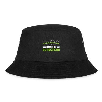 Ruhestand Rente Renteneintritt Geschenk - Bucket Hat - Schwarz - Vorne - Lela (165cm)