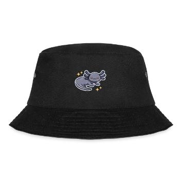 Schwarzer Melanoid Axolotl Design für Axolotl Fans - Bucket Hat - Schwarz - Vorne - Lela (165cm)
