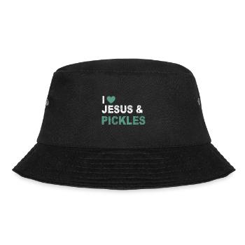 Jesus Lustige Gurke Liebhaber Zitat Spruch Humor - Bucket Hat - Schwarz - Vorne - Lela (165cm)
