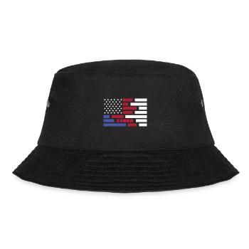 American Flag Coder Coding Computer Nerd - Bucket Hat - Schwarz - Vorne - Lela (165cm)