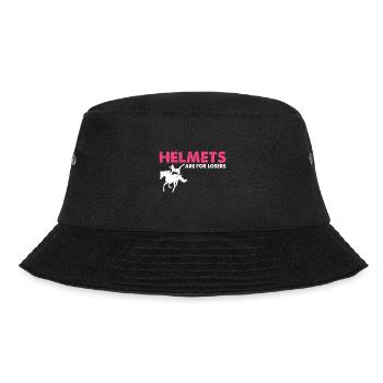 Voltigieren Akrobatik Design und Reitsport Pferd - Bucket Hat - Schwarz - Vorne - Lela (165cm)