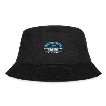 Medientechnologe Siebdruck Design für stolze Profi - Bucket Hat - Schwarz - Vorne - Lela (165cm)