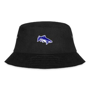 Pike Fish Silhouette - Bucket Hat - black - Front - Lela (165cm)