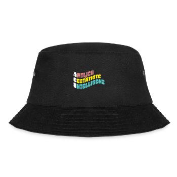 Amtlich bestätigte Intelligenz - Abitur Abi - Bucket Hat - Schwarz - Vorne - Lela (165cm)
