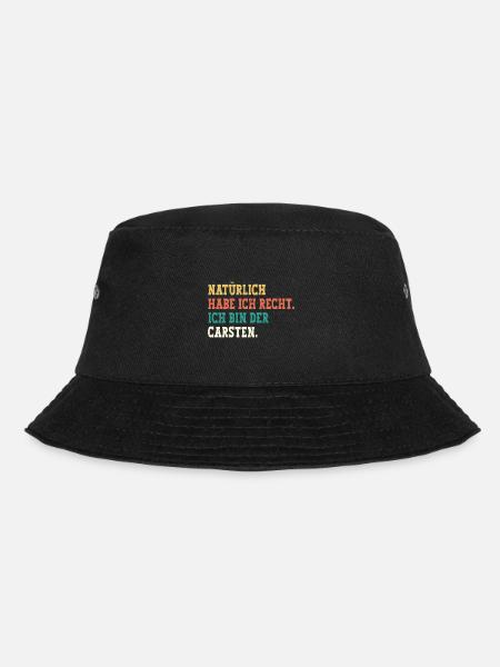 Carsten Lustiger Spruch Vorname Name Carsten - Bucket Hat - Schwarz