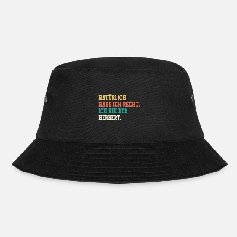 Herbert Lustiger Spruch Vorname Name Herbert - Bucket Hat - Schwarz