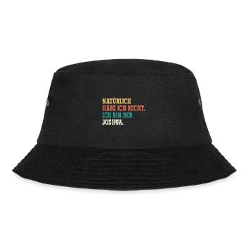 Joshua Lustiger Spruch Vorname Name Joshua - Bucket Hat - Schwarz - Vorne - Lela (165cm)