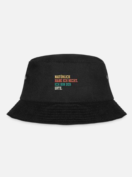 Lutz Lustiger Spruch Vorname Name Lutz - Bucket Hat - Schwarz