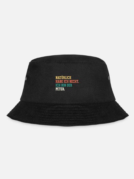 Peter Lustiger Spruch Vorname Name Peter - Bucket Hat - Schwarz