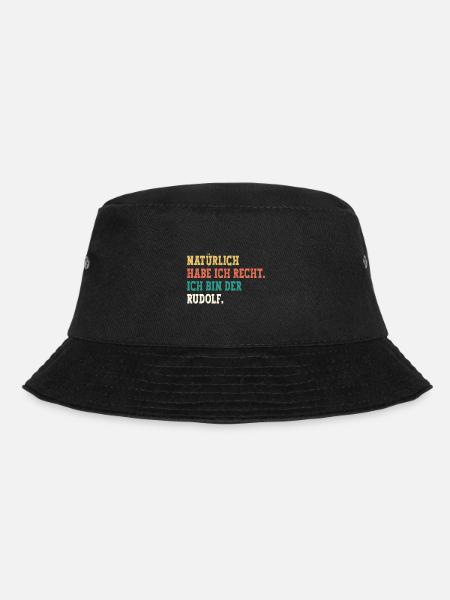 Rudolf Lustiger Spruch Vorname Name Rudolf - Bucket Hat - Schwarz