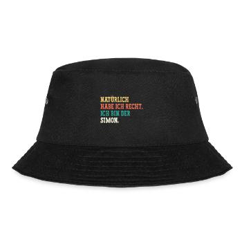 Simon Lustiger Spruch Vorname Name Simon - Bucket Hat - Schwarz - Vorne - Lela (165cm)
