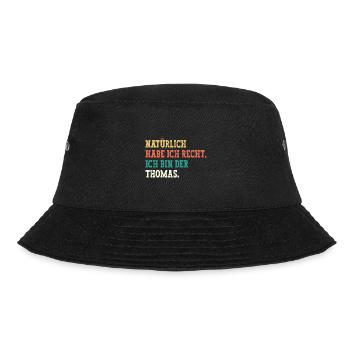 Thomas Lustiger Spruch Vorname Name Thomas - Bucket Hat - Schwarz - Vorne - Lela (165cm)