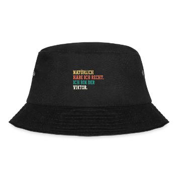 Viktor Lustiger Spruch Vorname Name Viktor - Bucket Hat - Schwarz - Vorne - Lela (165cm)