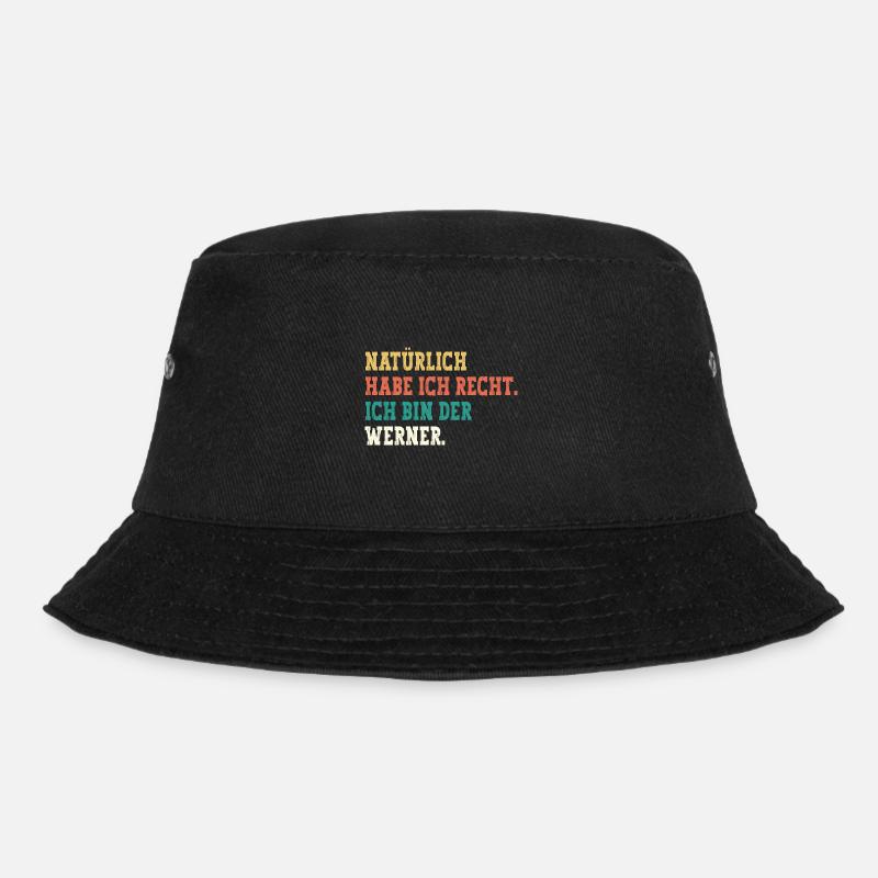 Werner Lustiger Spruch Vorname Name Werner - Bucket Hat - Schwarz