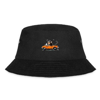 Lustiger Affe im Auto für Kinder - Bucket Hat - Schwarz - Vorne - Lela (165cm)