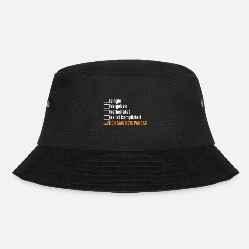 Roter Panda - Bucket Hat - Schwarz