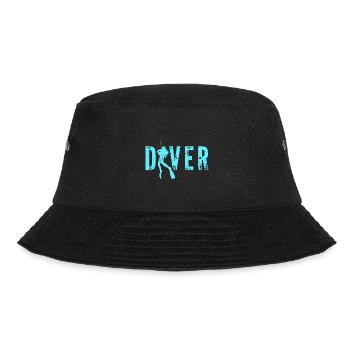 Scuba Diver Vintage Retro | Scuba Diving - Bucket Hat - black - Front - Lela (165cm)