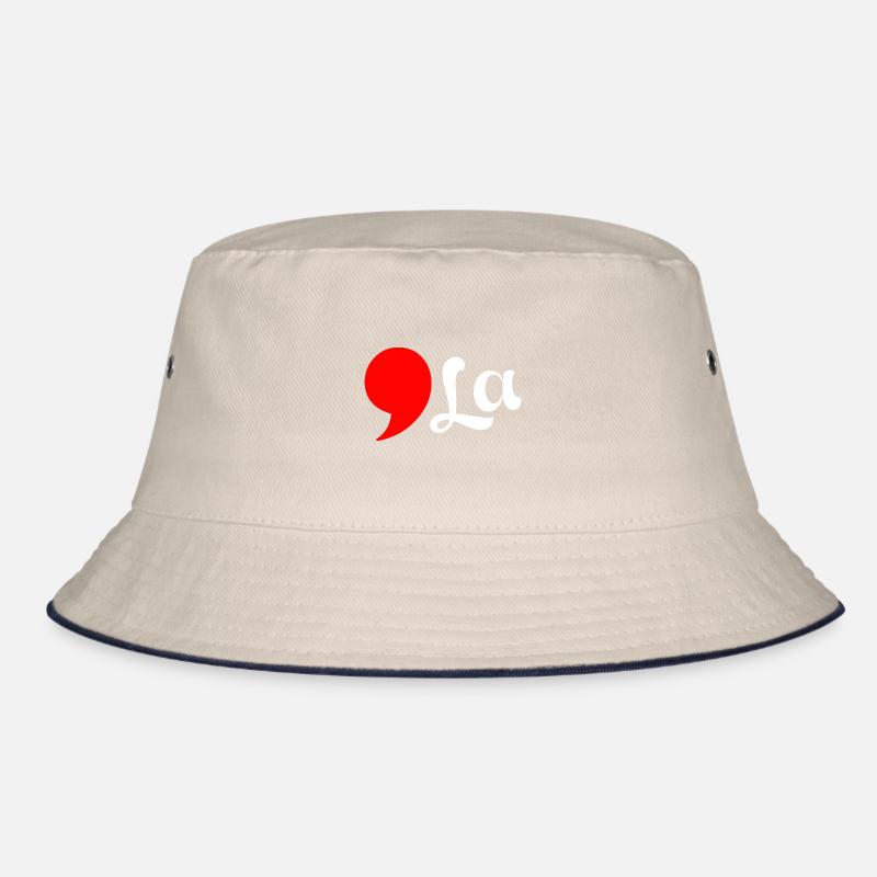 Distressed Comma La Funny Bucket Hat