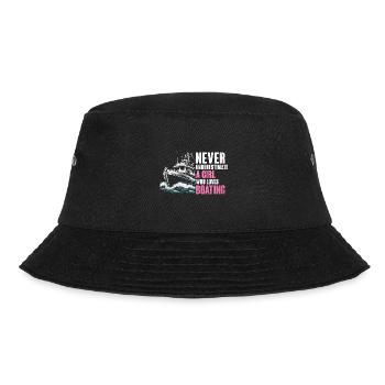 Never Underestimate A Girl Who Loves Boating - Bucket Hat - black - Front - Lela (165cm)