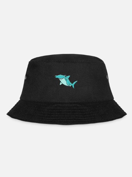 Tier Cartoon Hammerhai - Bucket Hat - Schwarz